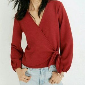 NWT Madewell Texture & Thread Crepe Wrap Top (size S)